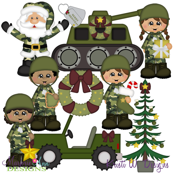 Army Christmas SVG Cutting Files Includes Clipart - Click Image to Close